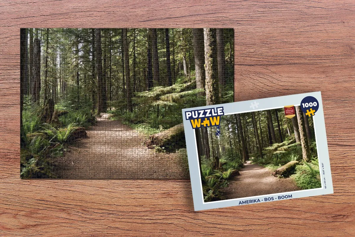 PuzzleWow Amerika Bos Boom Legpuzzel 1000 Stuks - Multicolor