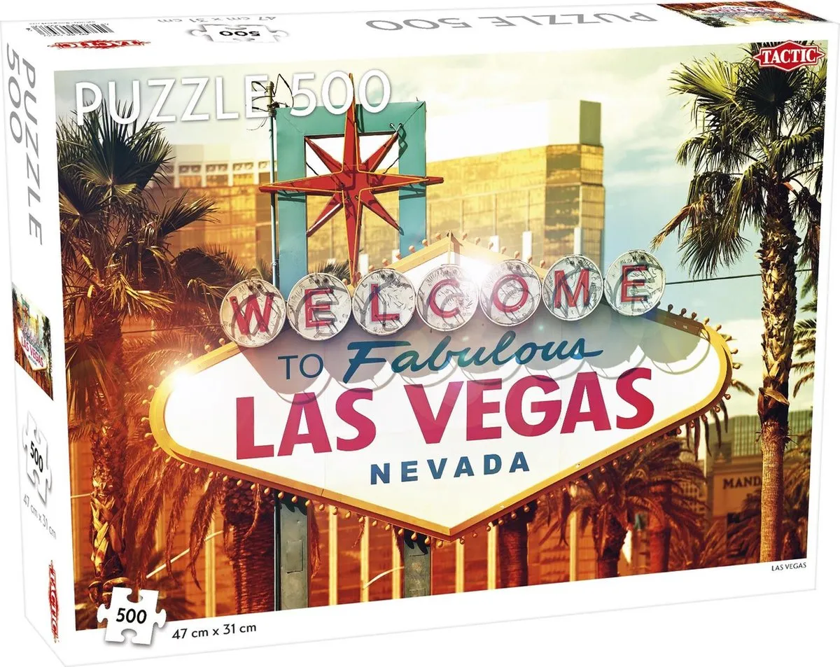 Tactic Puzzel Around the World Las Vegas 500 Stuks