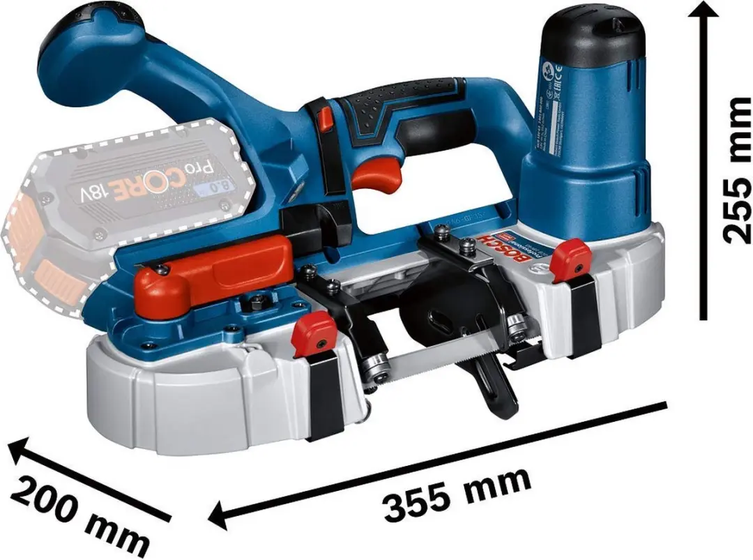 Bosch Professional GCB 18V-63 Accubandzaag - zonder accu/lader - afbeelding 3 van 6