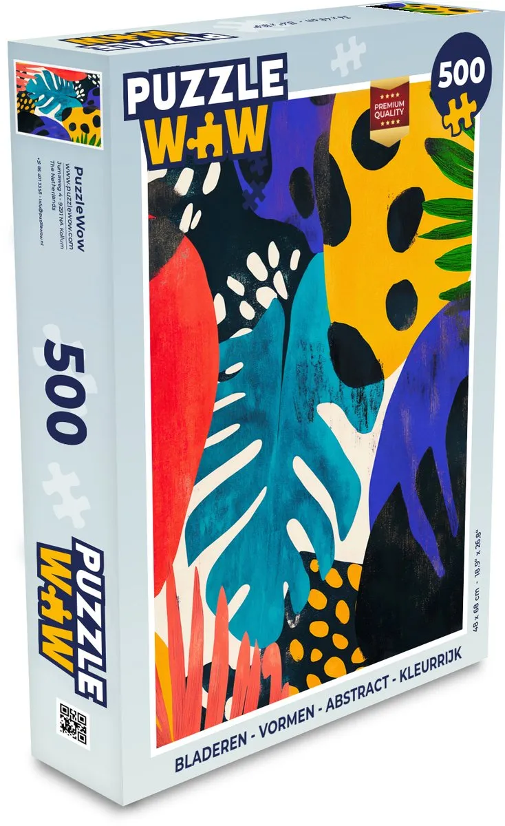 PuzzleWow Abstract Bloemen Legpuzzel 500 Stuks