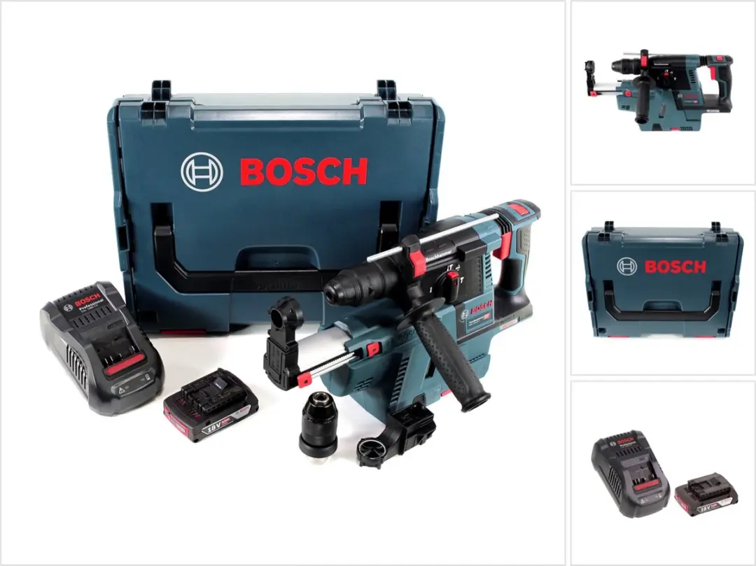 Bosch GBH 18V-26 F accu-boorhamer 18 V 2,6 J SDS-Plus in L-Boxx met GDE 18V-16 s
