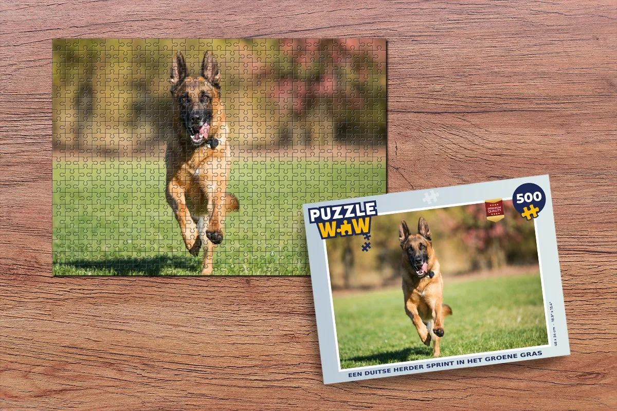 PuzzleWow Duitse Herder Puzzel 500 Stuks - Multicolor