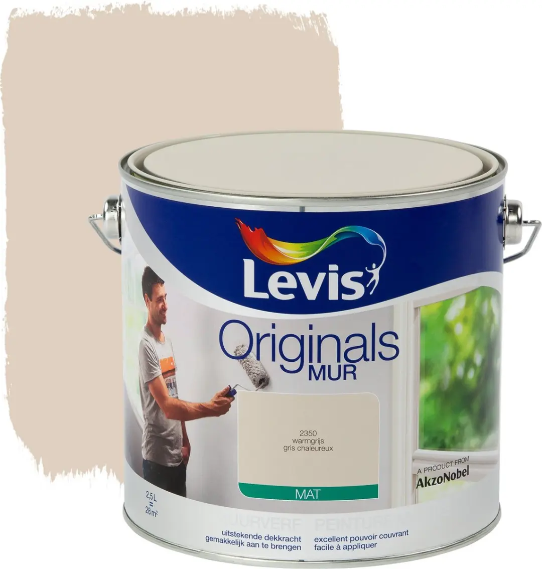 Muurverf Originals mat 2,5l warmgrijs