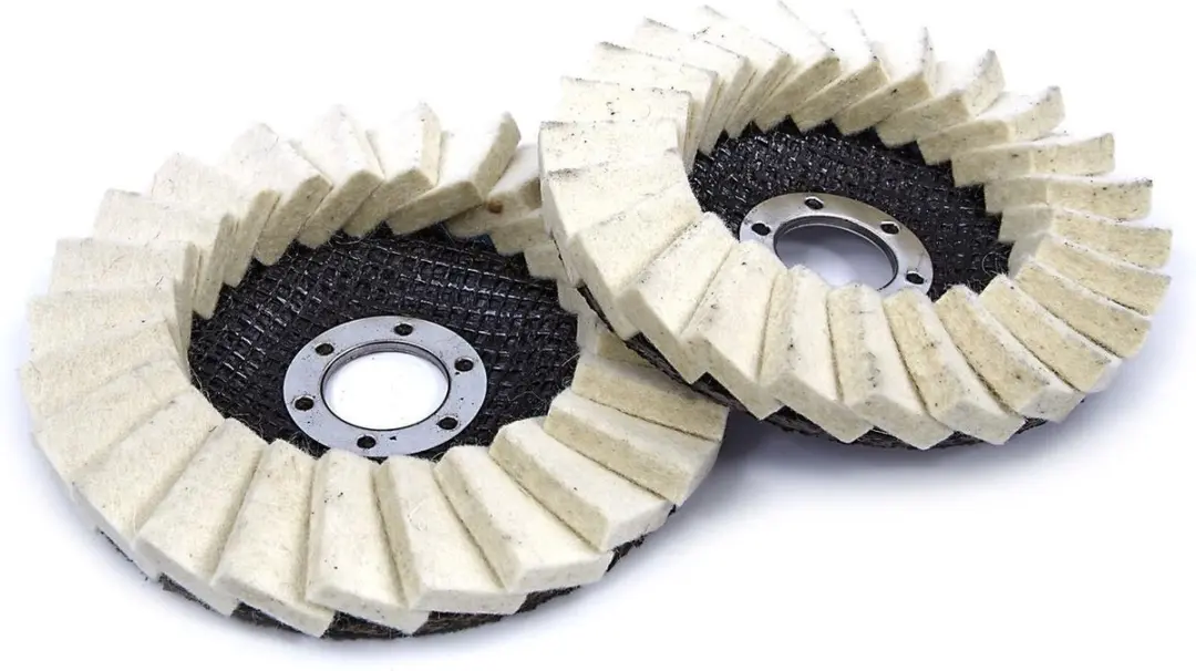 HBM 115 mm. Lamellen Polijstschijf voor op de haakse slijper