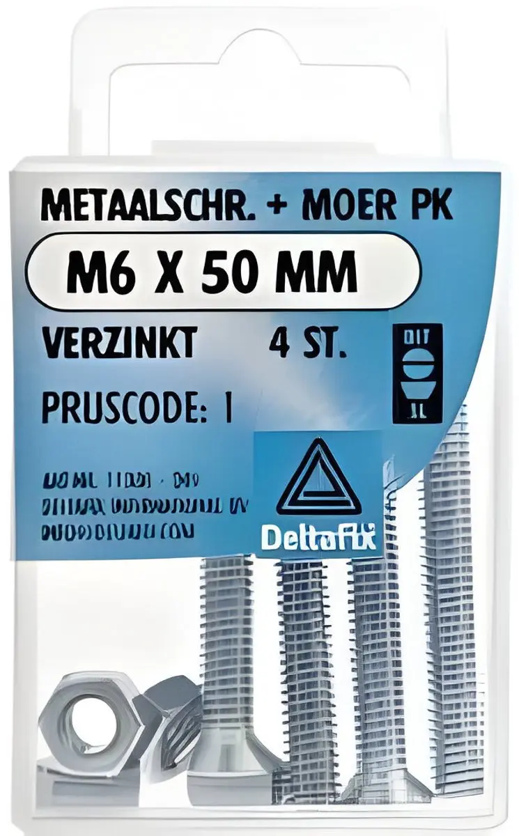 Deltafix M6x50mm Moeren