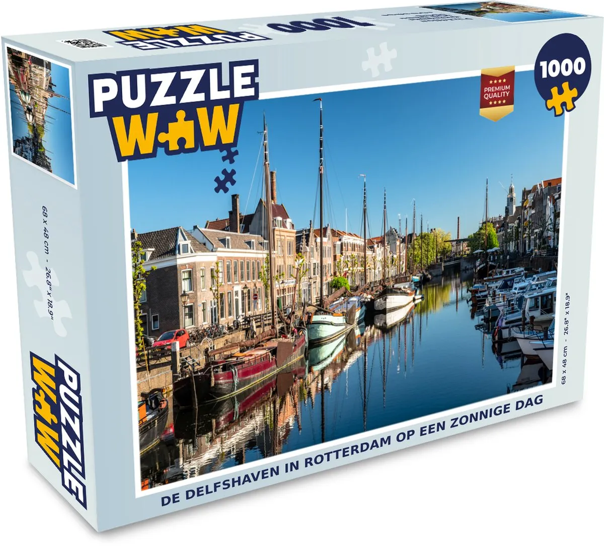 PuzzleWow Rotterdam Zomer Boot Legpuzzel 1000 Stuks - Multicolor