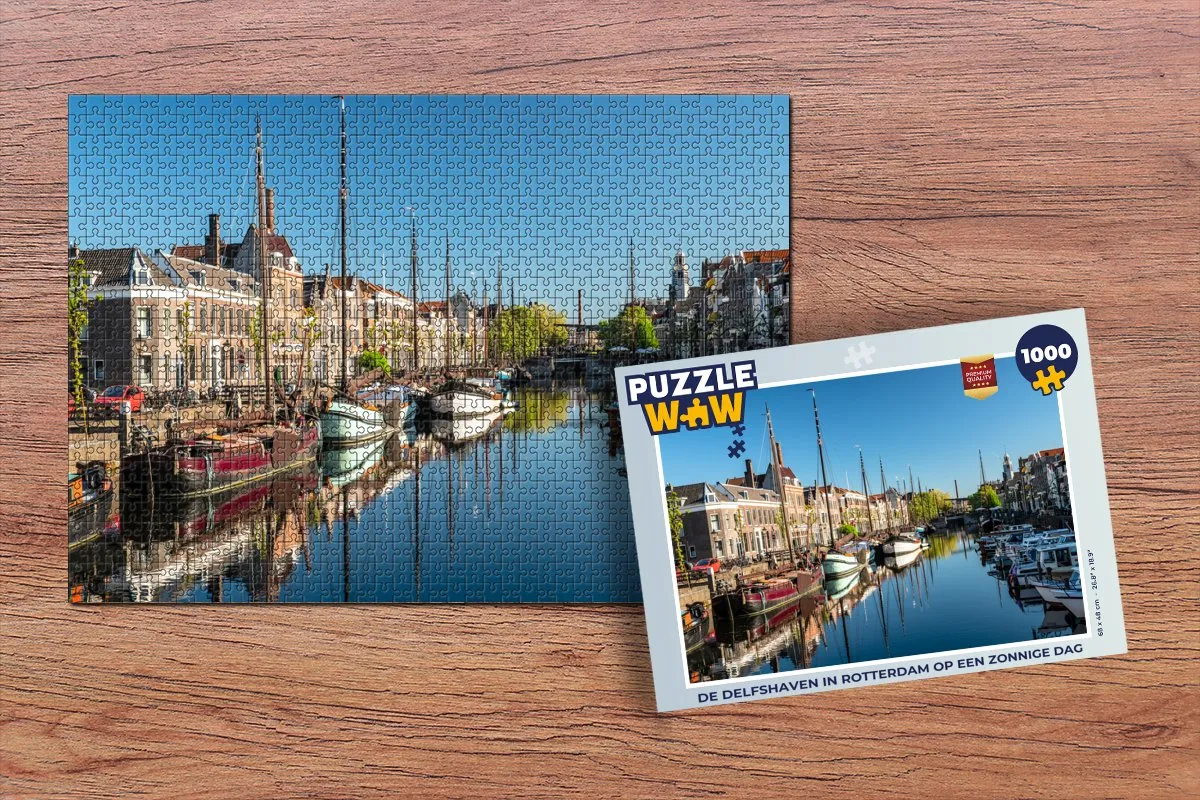 PuzzleWow Rotterdam Zomer Boot Legpuzzel 1000 Stuks