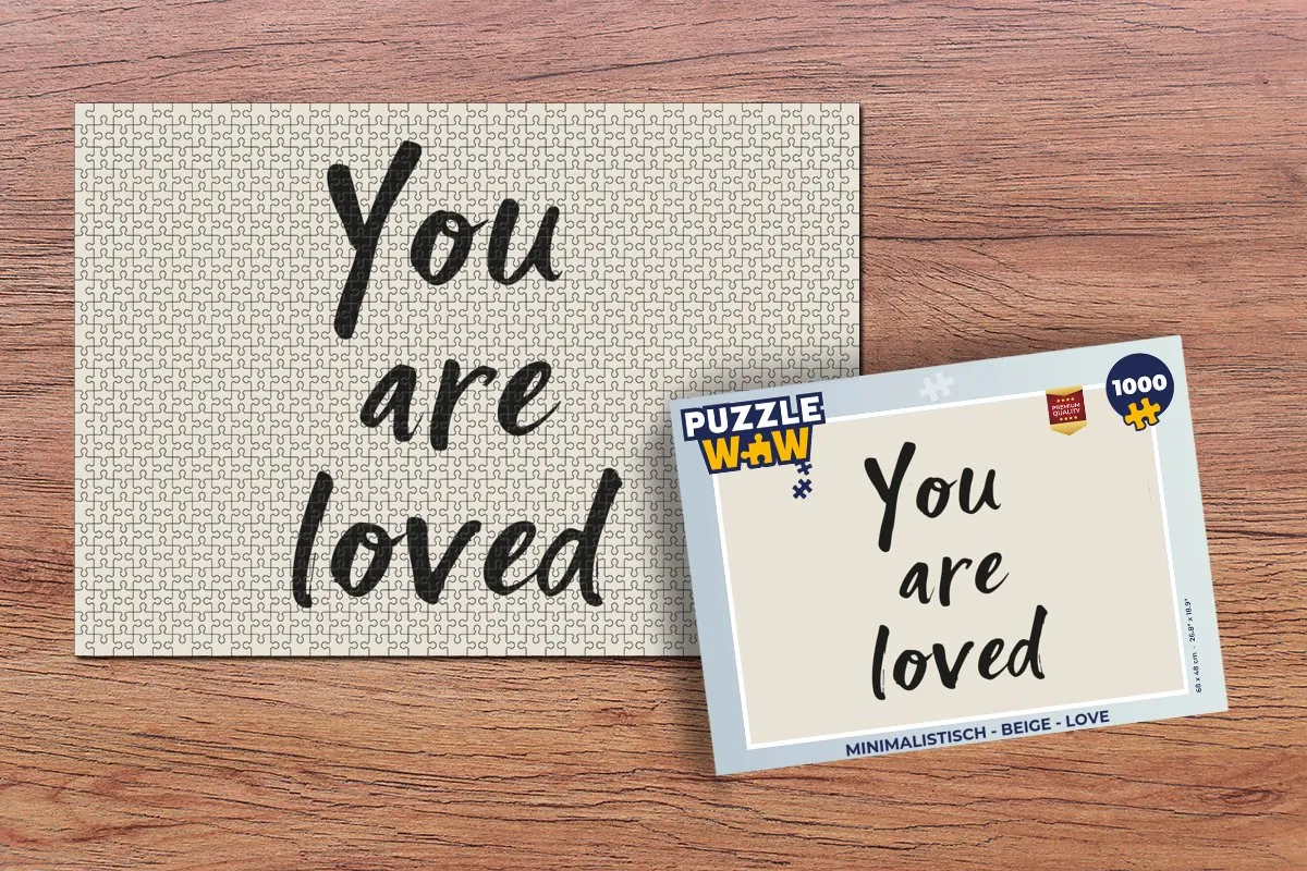 PuzzleWow Love Legpuzzel 1000 Stuks - Beige