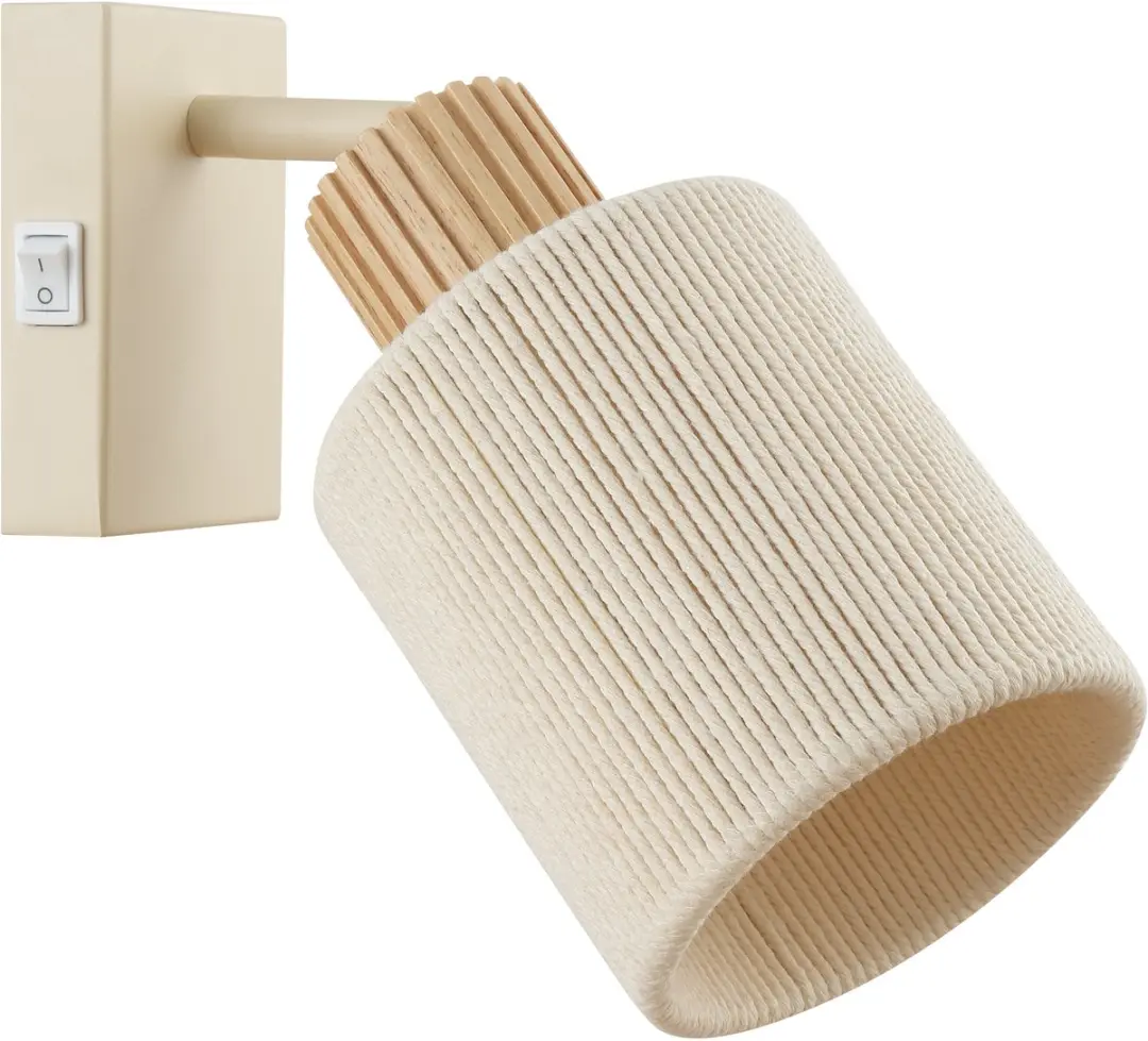 Brilliant Arlo Wandlamp E27 - Beige/Hout