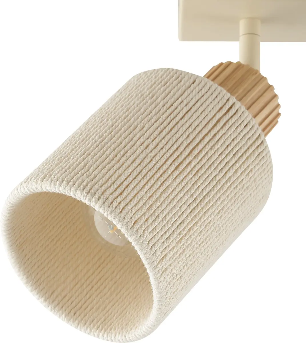 Brilliant Arlo Plafondlamp 3-lichts - Beige/Hout