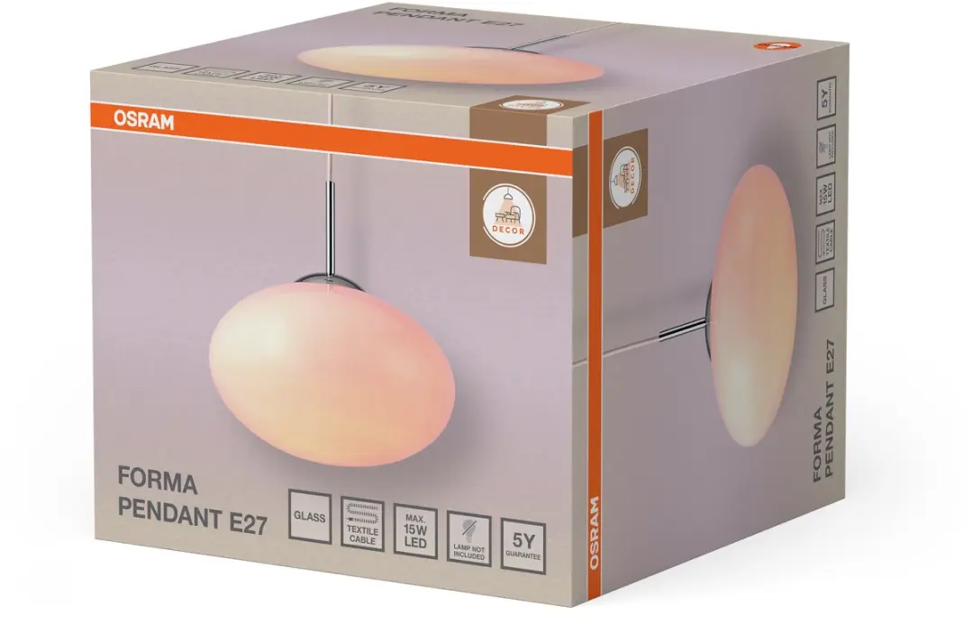 Osram Decor Forma Pendant E27 Roze - afbeelding 4 van 4