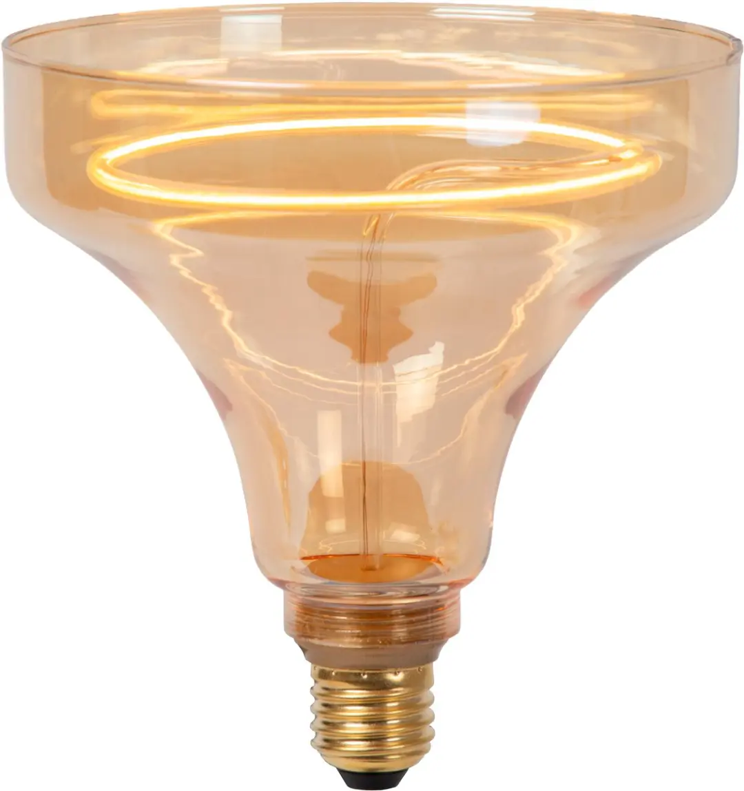 Lucide GO150 LED Filamentlamp - Ø15cm - 4W 2200K - Amber - afbeelding 2 van 6