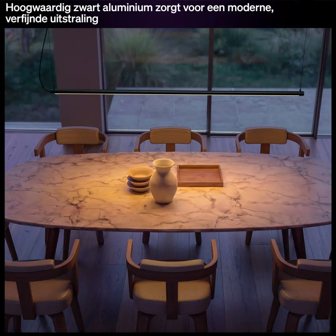 Philips Hue Signe Tube Hanglamp - Zwart - 20.000K - afbeelding 5 van 6