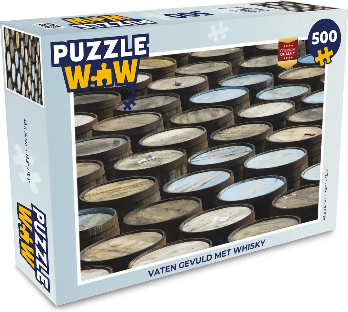 PuzzleWow Whisky Vaten Legpuzzel 500 Stuks