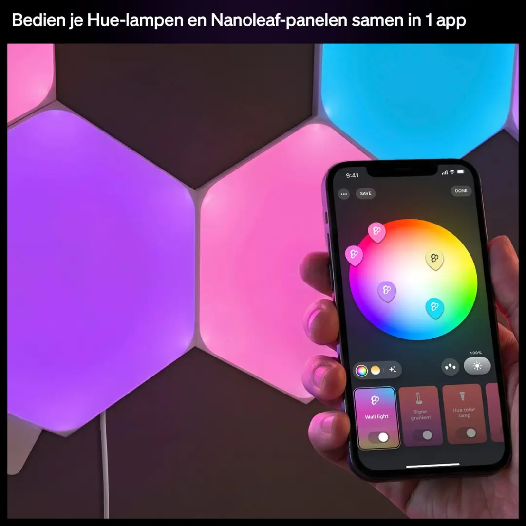 Philips Hue Wandmodule Nanoleaf Connector - Zwart - afbeelding 4 van 6