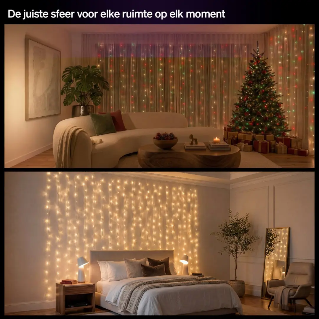 Philips Hue Festavia LED Lichtgordijn 1.35x2m - Multicolor - Zwart - afbeelding 3 van 6