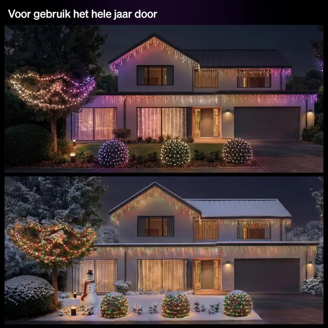 Philips Hue Festavia LED Lichtgordijn 1.35x2m - Multicolor - Zwart - afbeelding 6 van 6