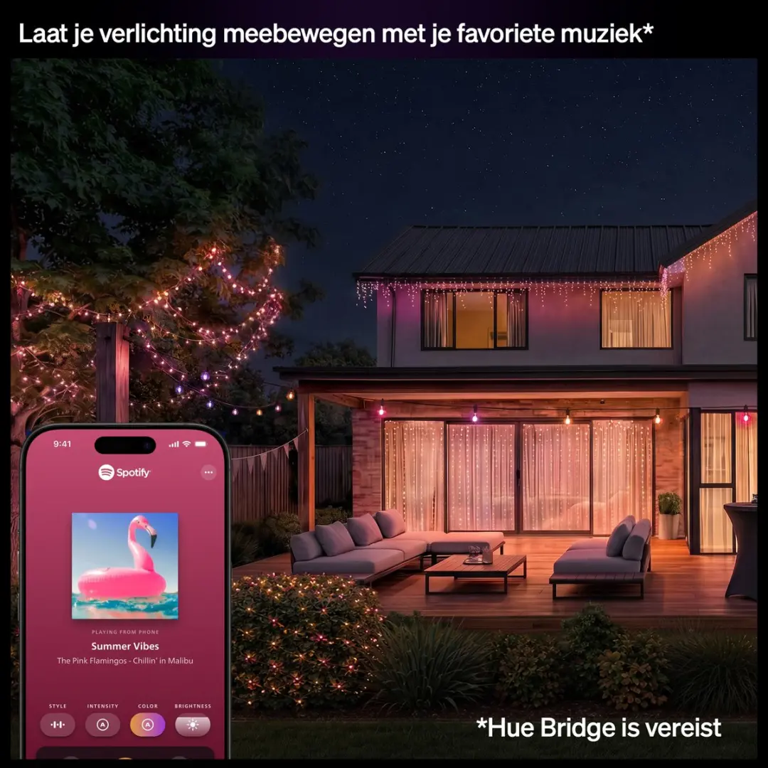 Philips Hue Festavia LED Netverlichting 3.45x1m - Multicolor - afbeelding 4 van 6