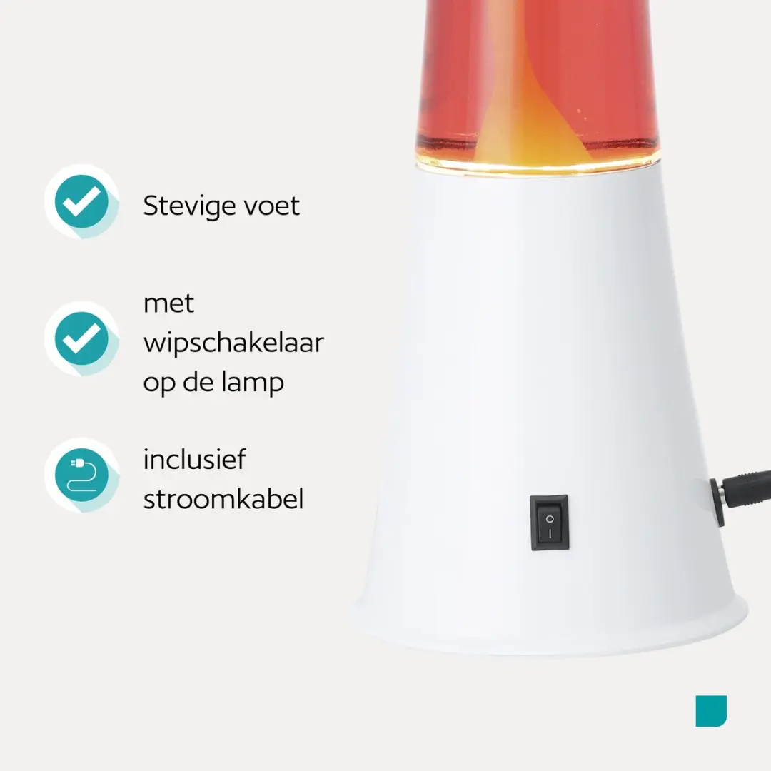 Eglo Lava LED Tafellamp 39,5cm - Wit/Rode vloeistof/Oranje - afbeelding 4 van 6