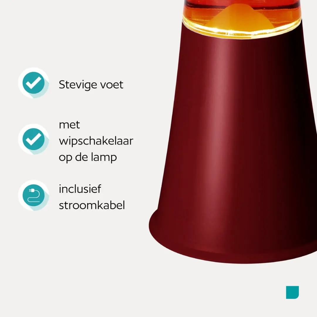 Eglo Lava LED Tafellamp 39,5cm - Bordeaux - afbeelding 3 van 6