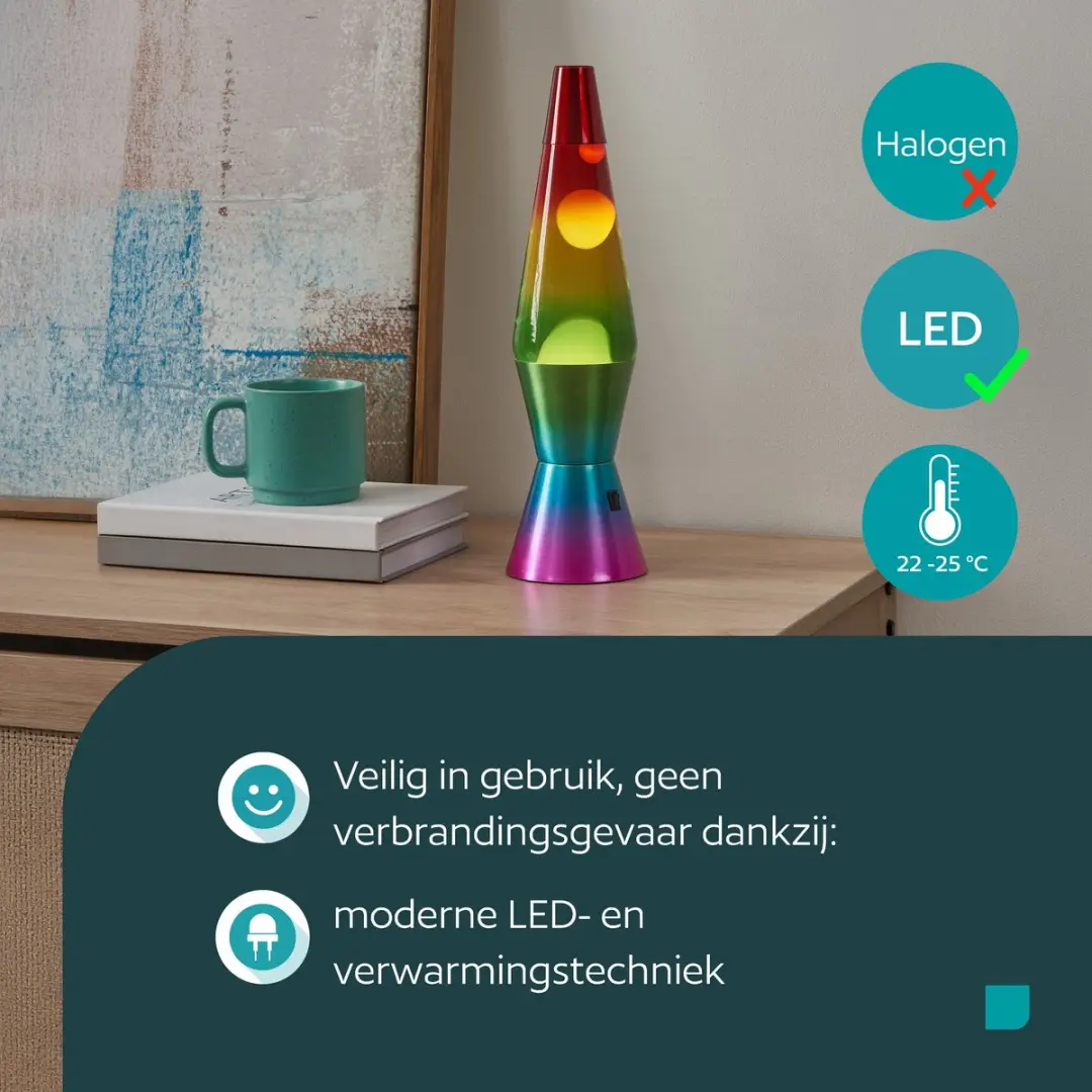 Eglo Lava LED Tafellamp 36cm - Regenboog - afbeelding 3 van 6
