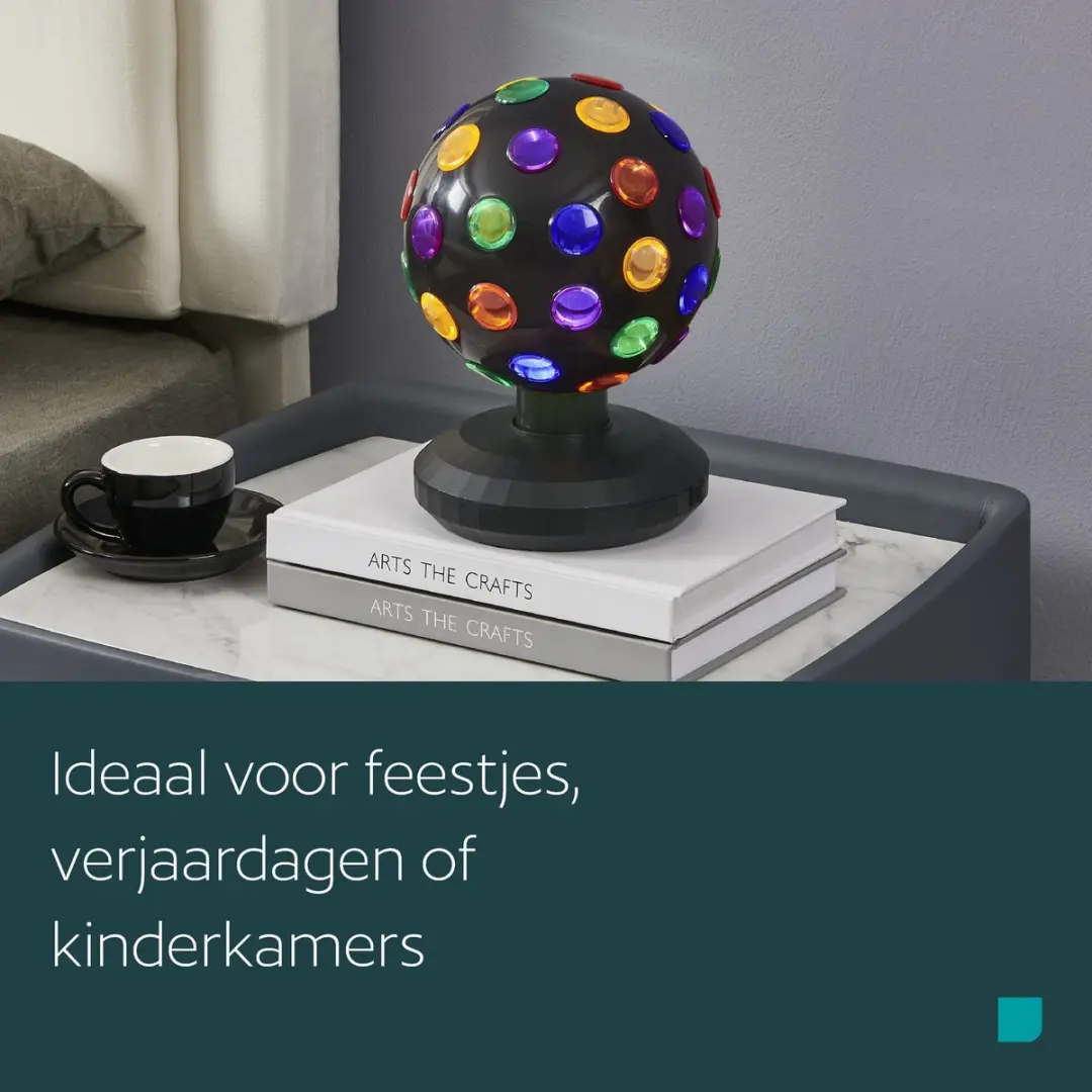 Eglo Disco Discobal LED - 21,5 cm - Zwart/Bont - afbeelding 5 van 6