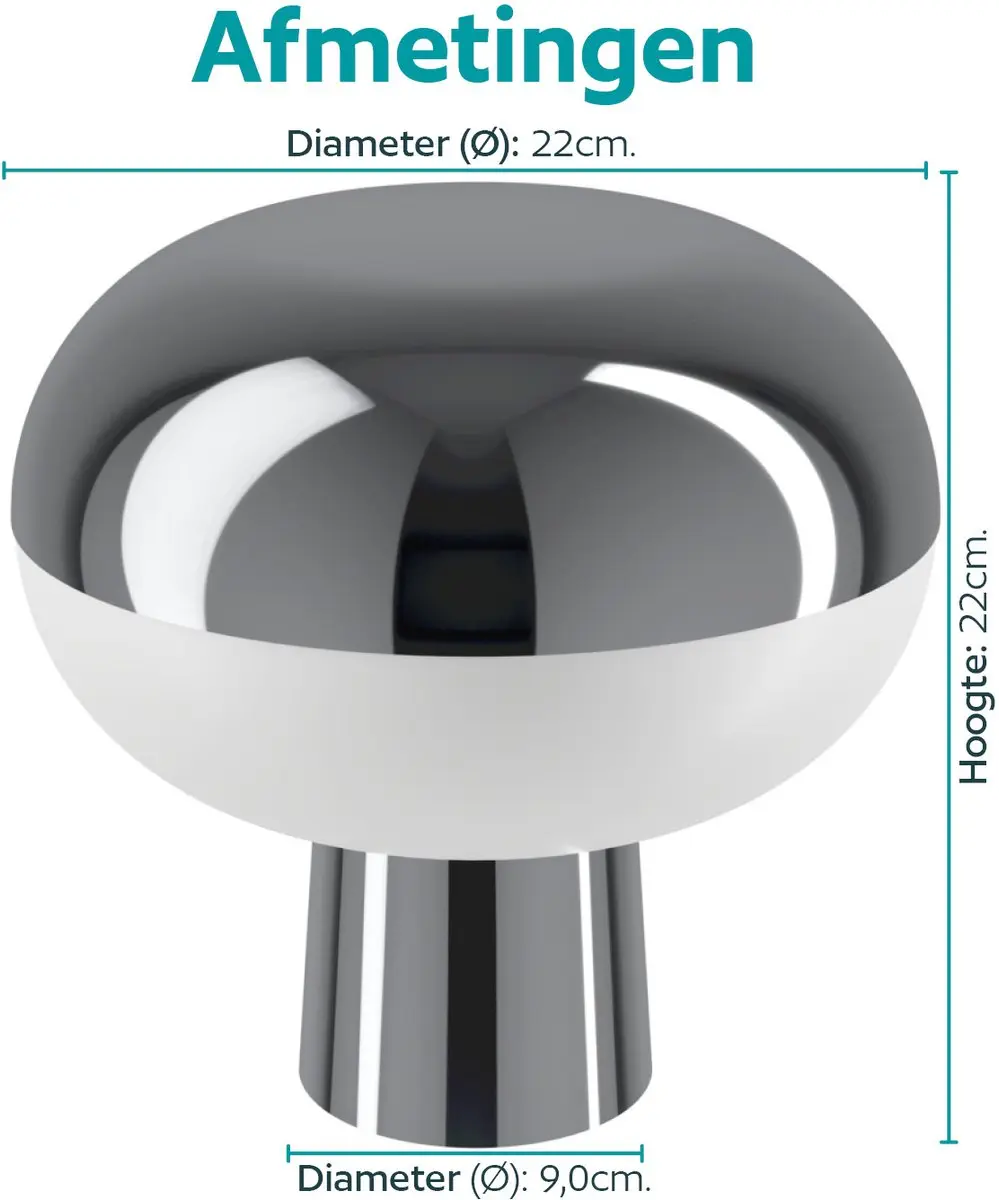 Eglo Marini-Z Tafellamp 22cm - RGB & Wit - Dimbaar - Zigbee - afbeelding 6 van 6