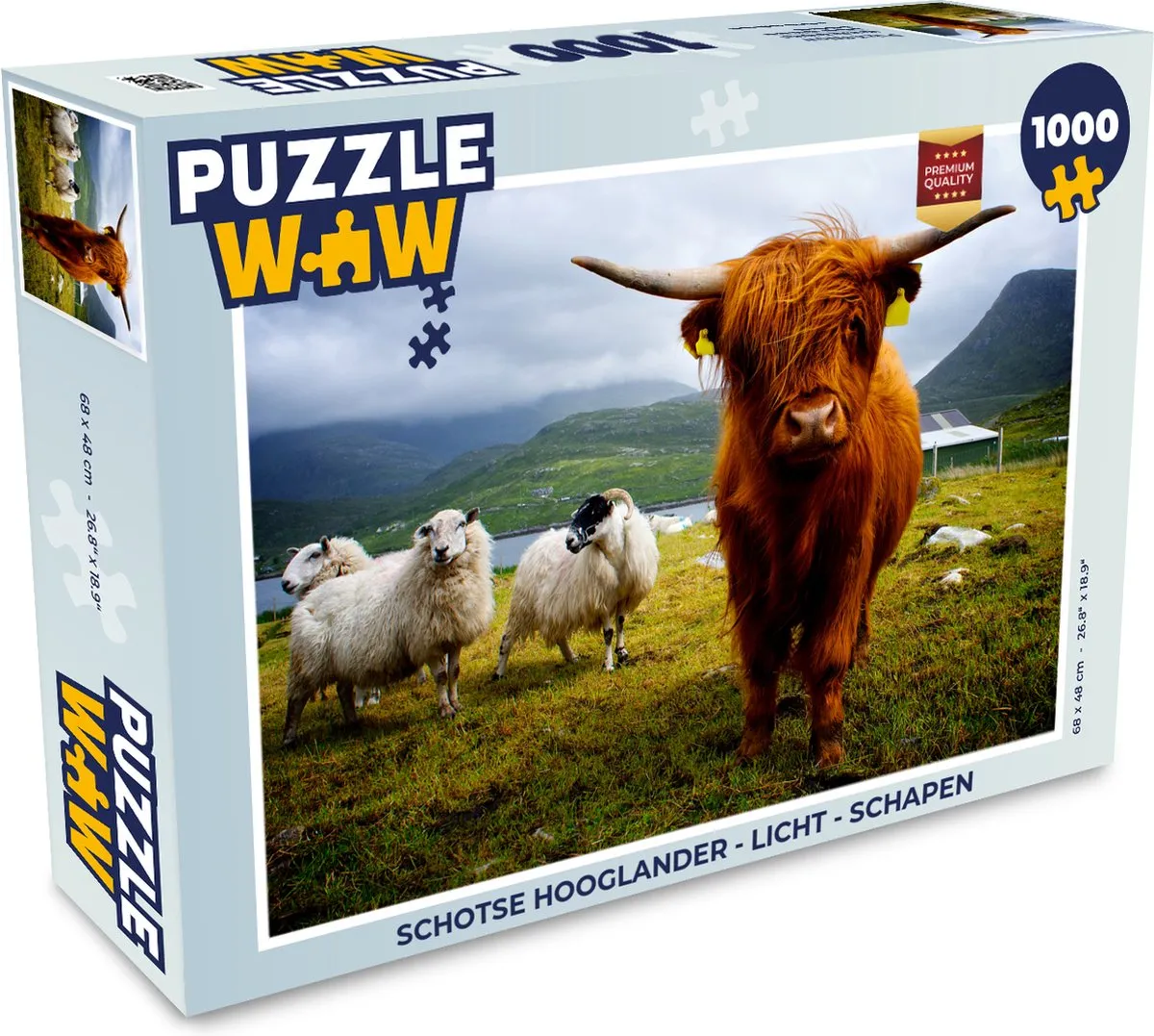 PuzzleWow Schotse Hooglander Legpuzzel 1000 Stuks