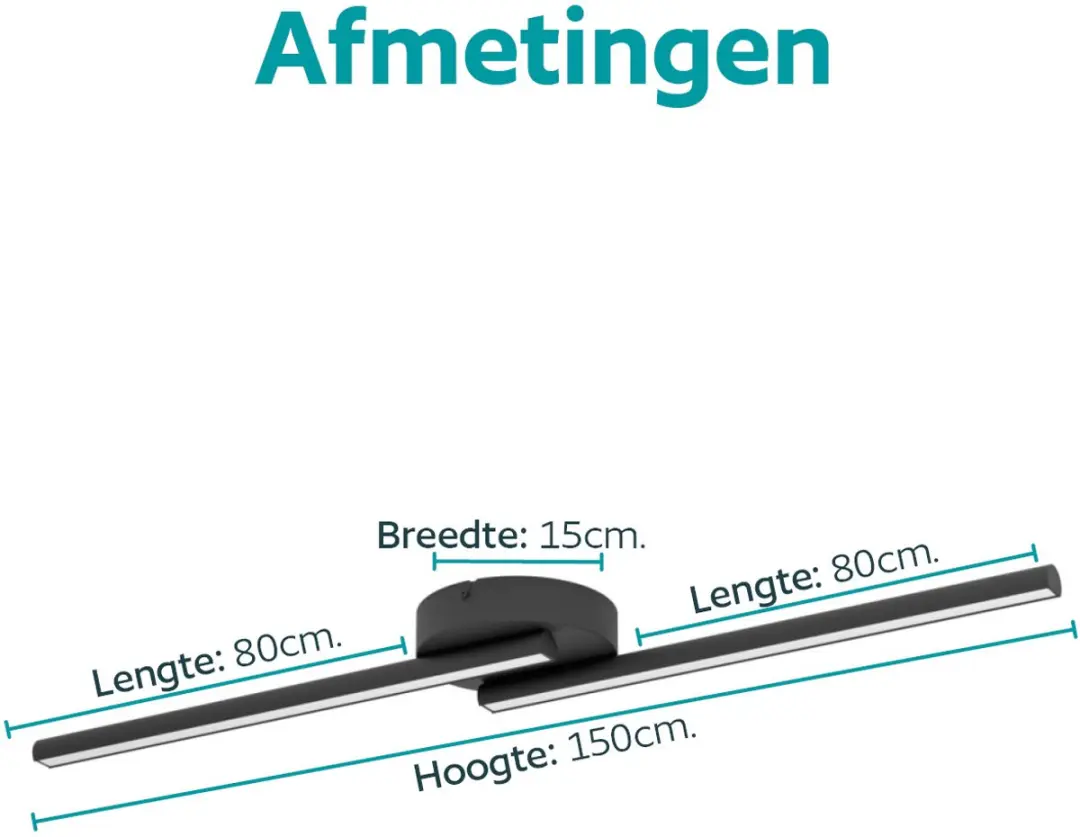 Eglo Flatron-Z Plafondlamp 80cm - Zwart - RGB & Wit - Zigbee - afbeelding 6 van 6