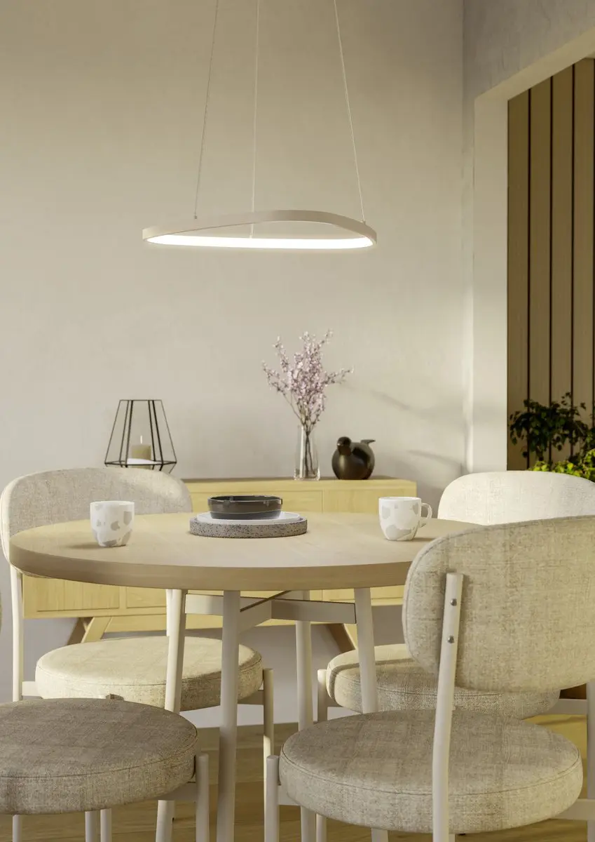 Eglo Leporano Hanglamp Ø49cm - Zandkleur/Wit - afbeelding 5 van 6