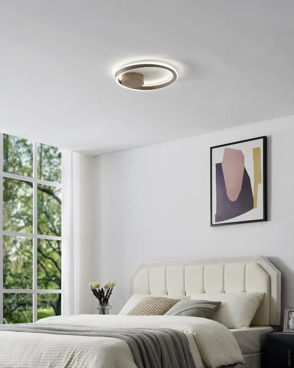 Eglo Camerota Plafondlamp Ø41cm - Zandkleur/Beige/Wit - afbeelding 5 van 6