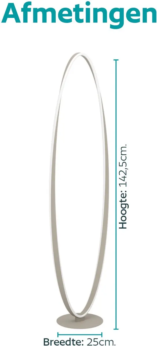 Eglo Camerota Vloerlamp 142,5cm - Zandkleur - afbeelding 6 van 6