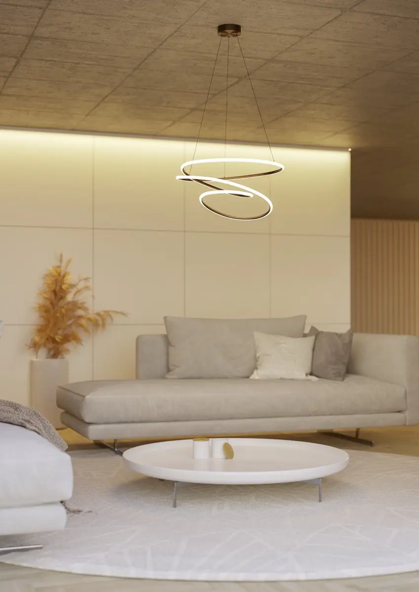 EGLO Racale Hanglamp Ø58cm Brons - afbeelding 5 van 6