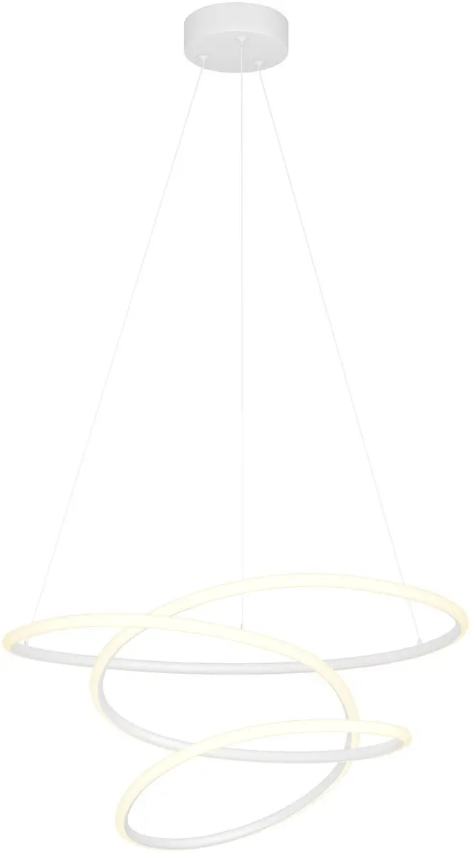 EGLO Racale Hanglamp - Ø 58 cm - Wit/Wit - Instelbaar wit licht (warm, neutraal en daglicht)