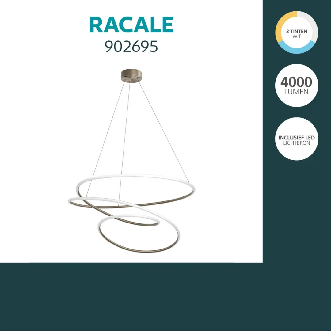 EGLO Racale Hanglamp - Ø78cm - Brons - afbeelding 3 van 6