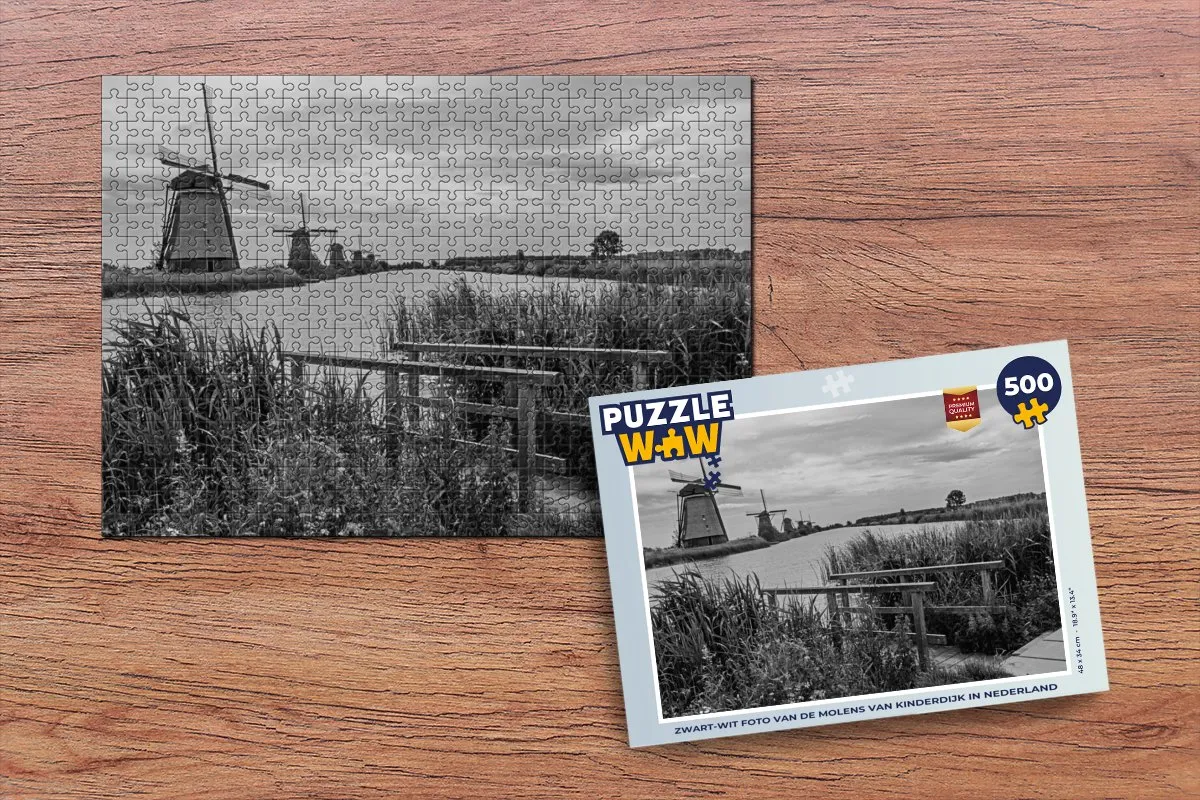 PuzzleWow Puzzel Molen 500 Stuks - Multicolor