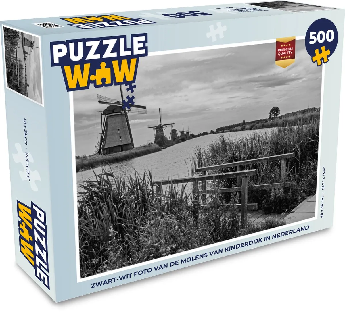 PuzzleWow Puzzel Molen 500 Stuks - Multicolor