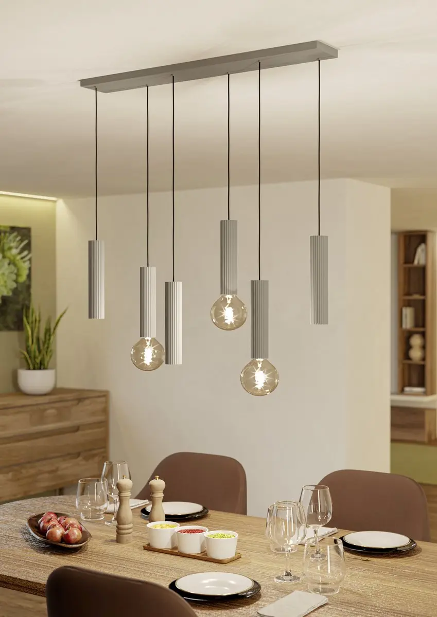 Eglo Fariolo Hanglamp 96cm - 3 Lichtpunten - Zandkleur - afbeelding 5 van 6