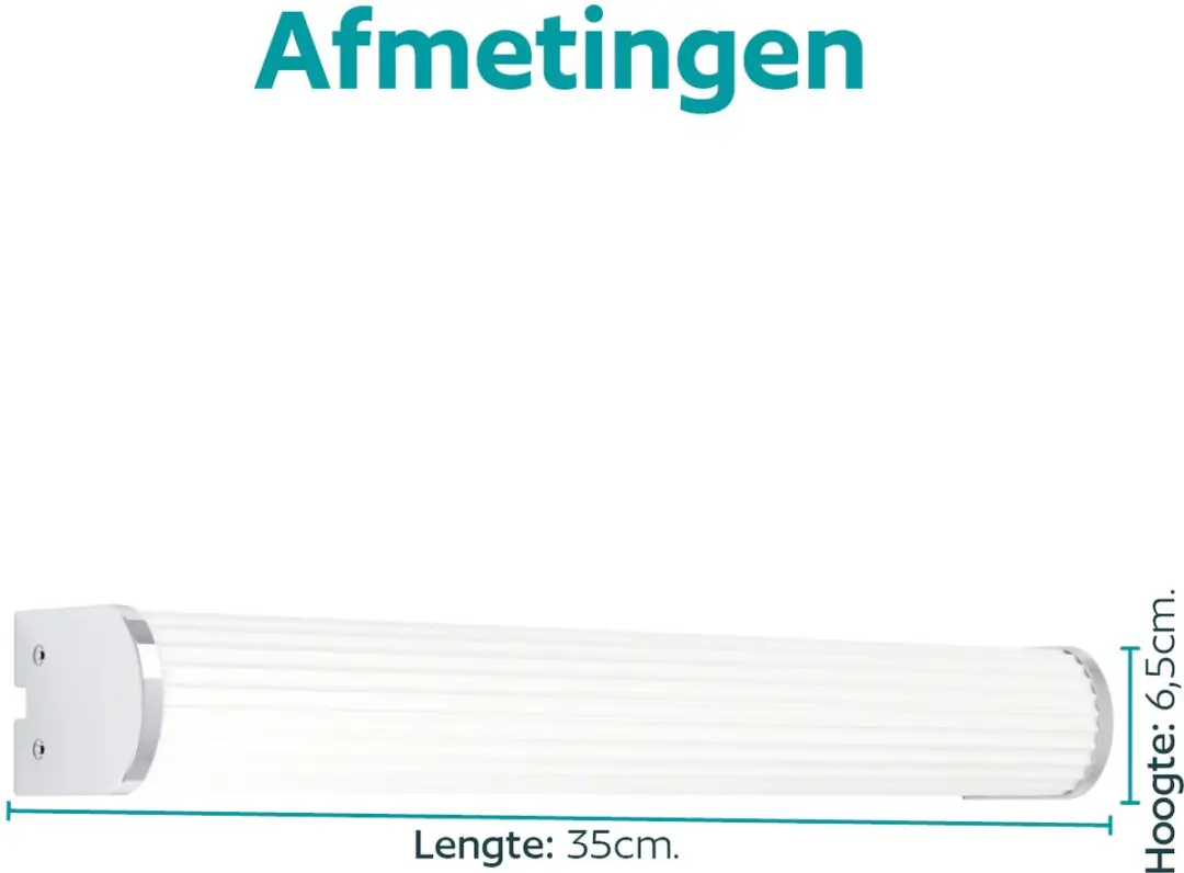 Eglo Patrovaro Spiegellamp 8.5W - Chroom/Wit - Instelbaar licht - afbeelding 3 van 6