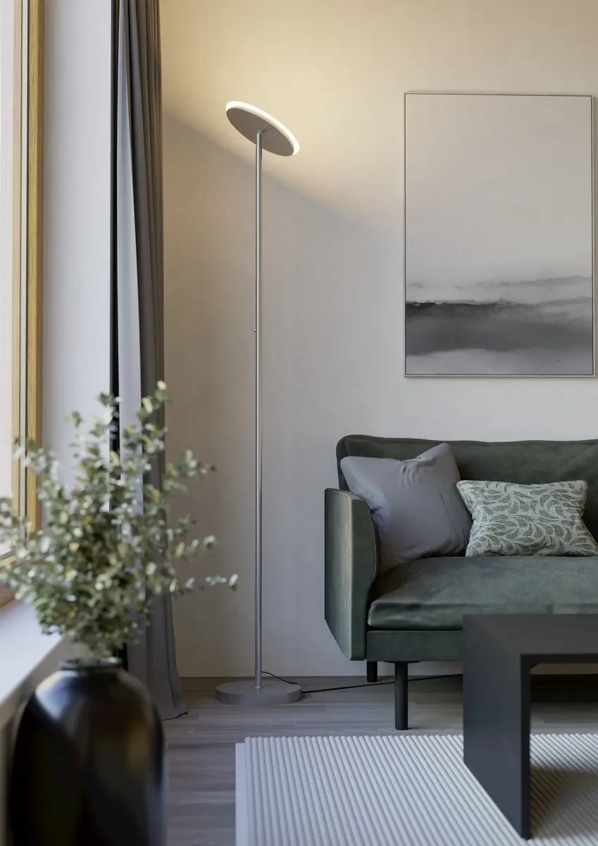 Eglo Piagnolo Vloerlamp 168cm - Zilver - Instelbaar wit licht - afbeelding 5 van 6