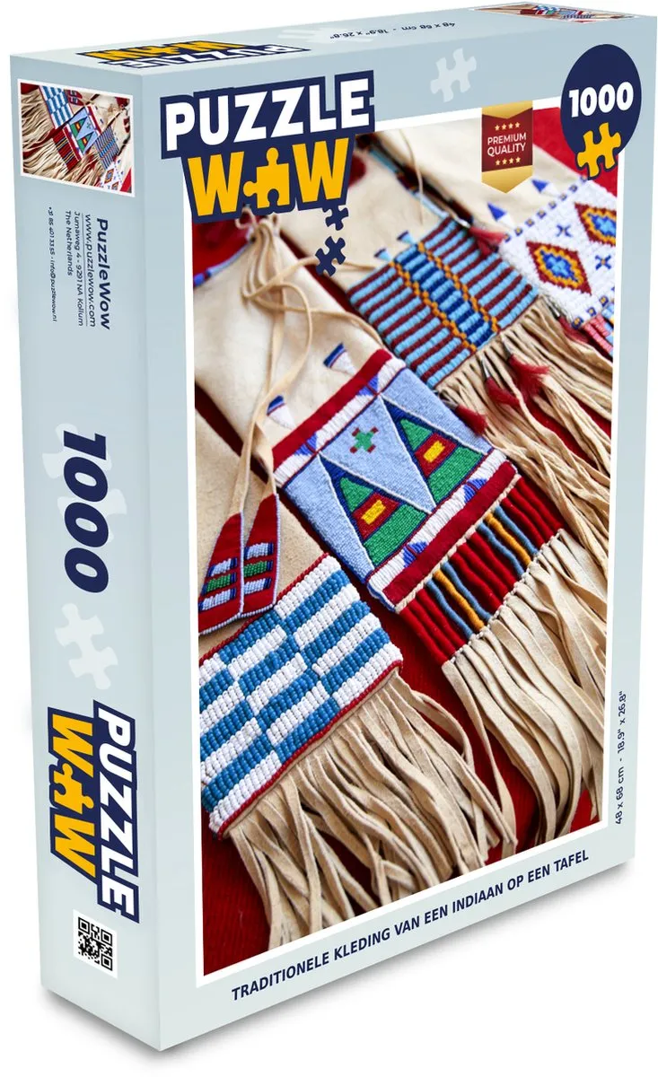 PuzzleWow Legpuzzel Traditionele Kleding Indiaan 1000 Stuks
