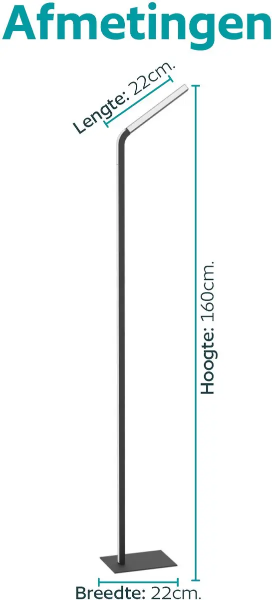 EGLO Mirante Vloerlamp 158,4cm - Zwart - afbeelding 3 van 6