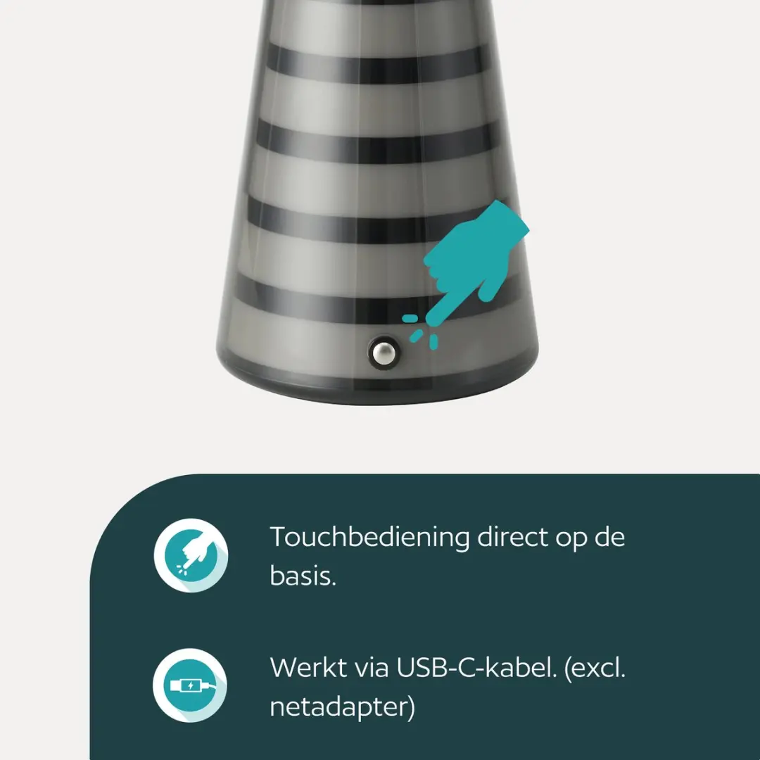 Eglo Pulse Tafellamp - 28,5 cm - Dimbaar met Muzieksensor - afbeelding 5 van 6