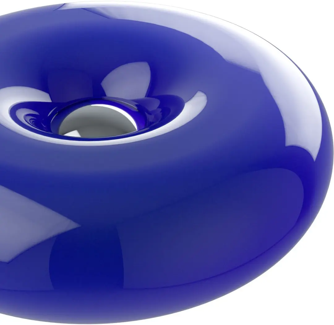 Eglo Basile LED Wandlamp Ø30cm - Chroom/Blauw - afbeelding 4 van 6