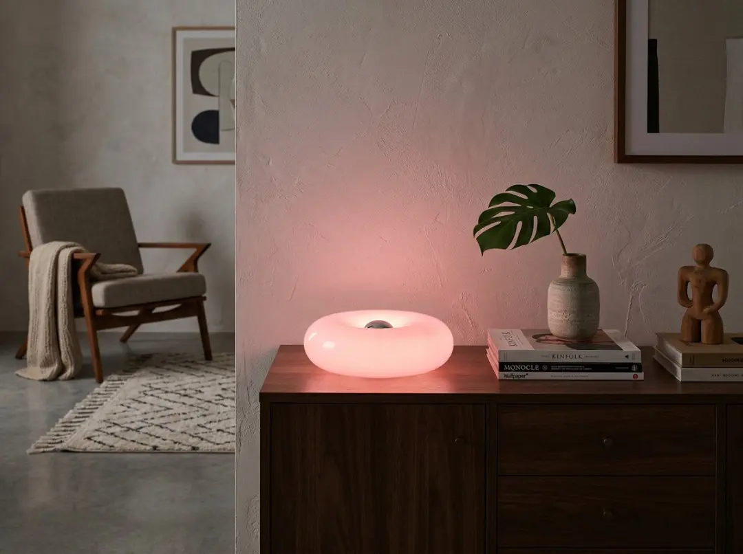 Eglo Basile LED Wandlamp Ø30cm - Chroom/Violet - afbeelding 6 van 6