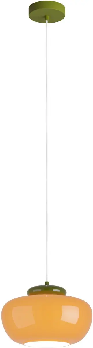 Eglo Berardelli Hanglamp - Ø30cm - Oranje/Groen - afbeelding 2 van 6