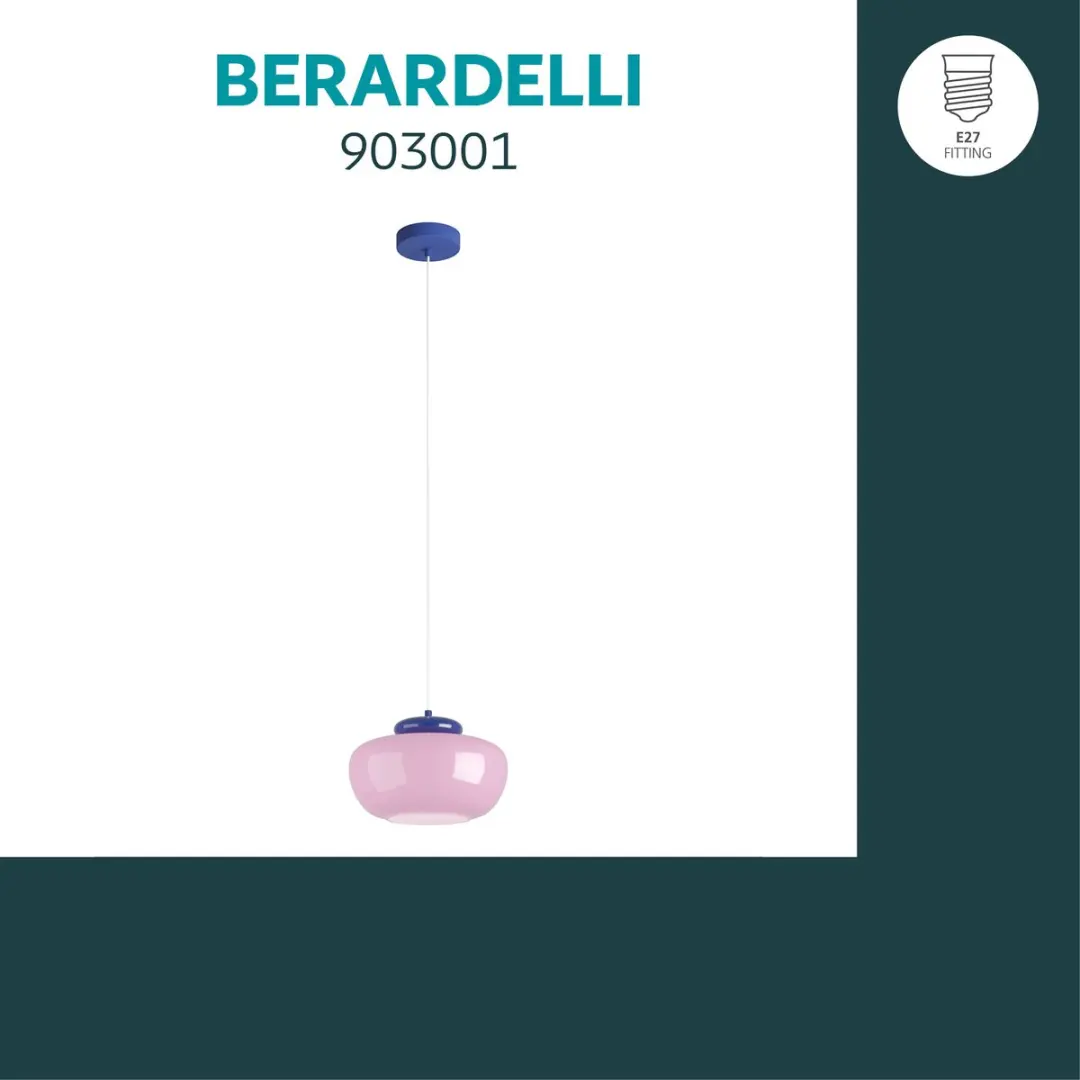 Eglo Berardelli Hanglamp Ø30cm - Roze/Blauw - afbeelding 4 van 6