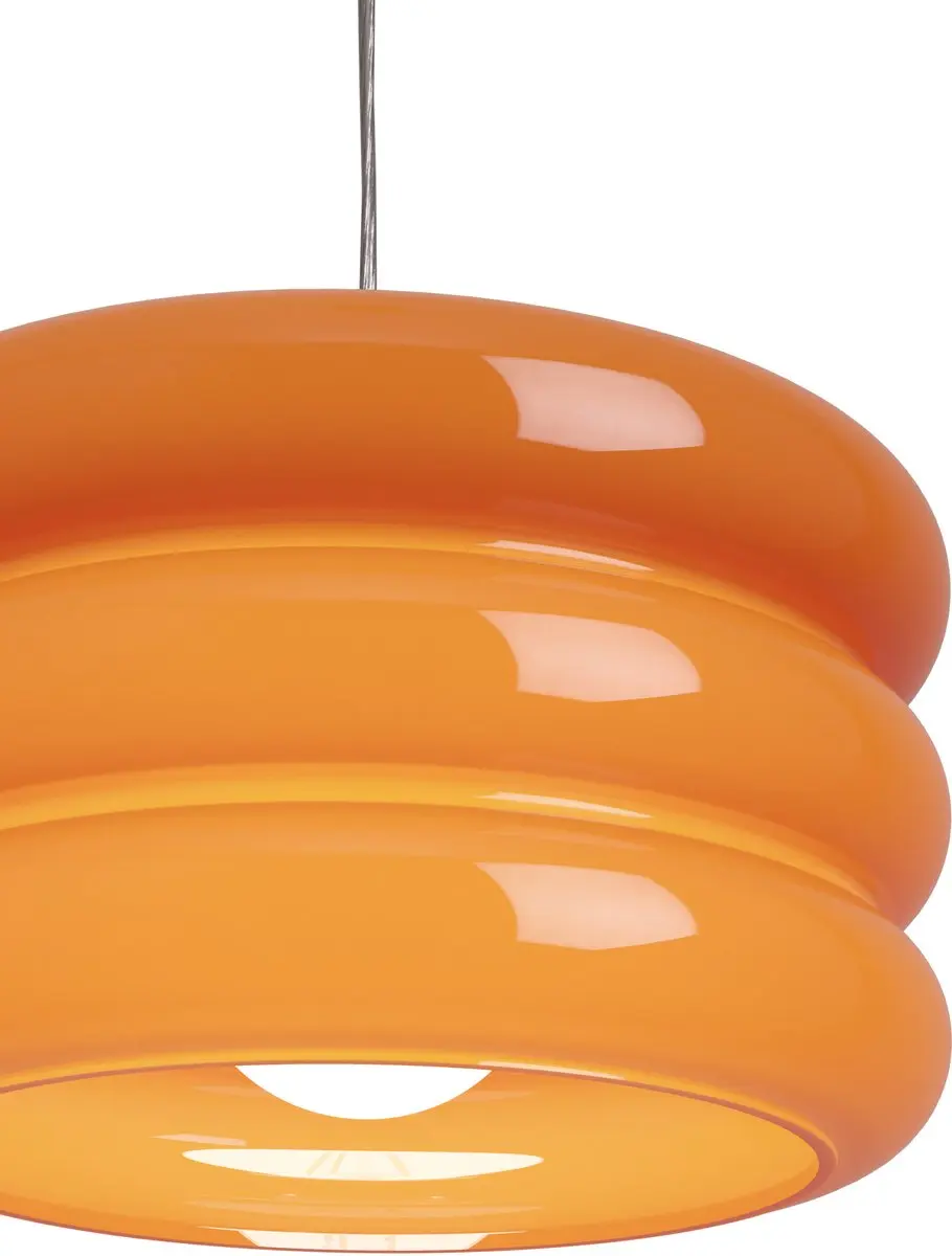 Eglo Tortora Hanglamp E27 - Ø20cm - Chroom/Oranje - afbeelding 3 van 6