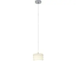 Eglo Tortora Hanglamp E27 - Ø20cm - Chroom/Wit - afbeelding 2 van 6