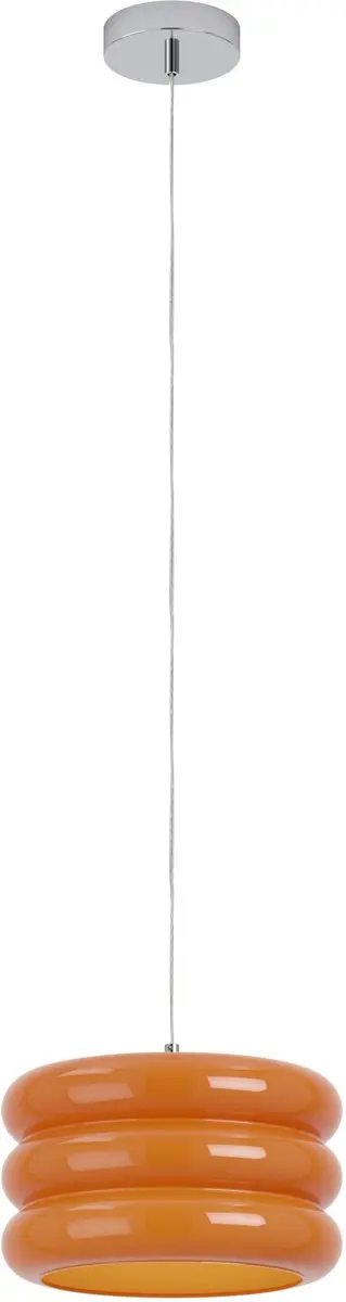 Eglo Tortora Hanglamp E27 - Ø30cm - Chroom/Oranje - afbeelding 2 van 6